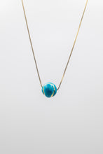 Load image into Gallery viewer, Collana Padel argento dorato con Pallina turchese e oro