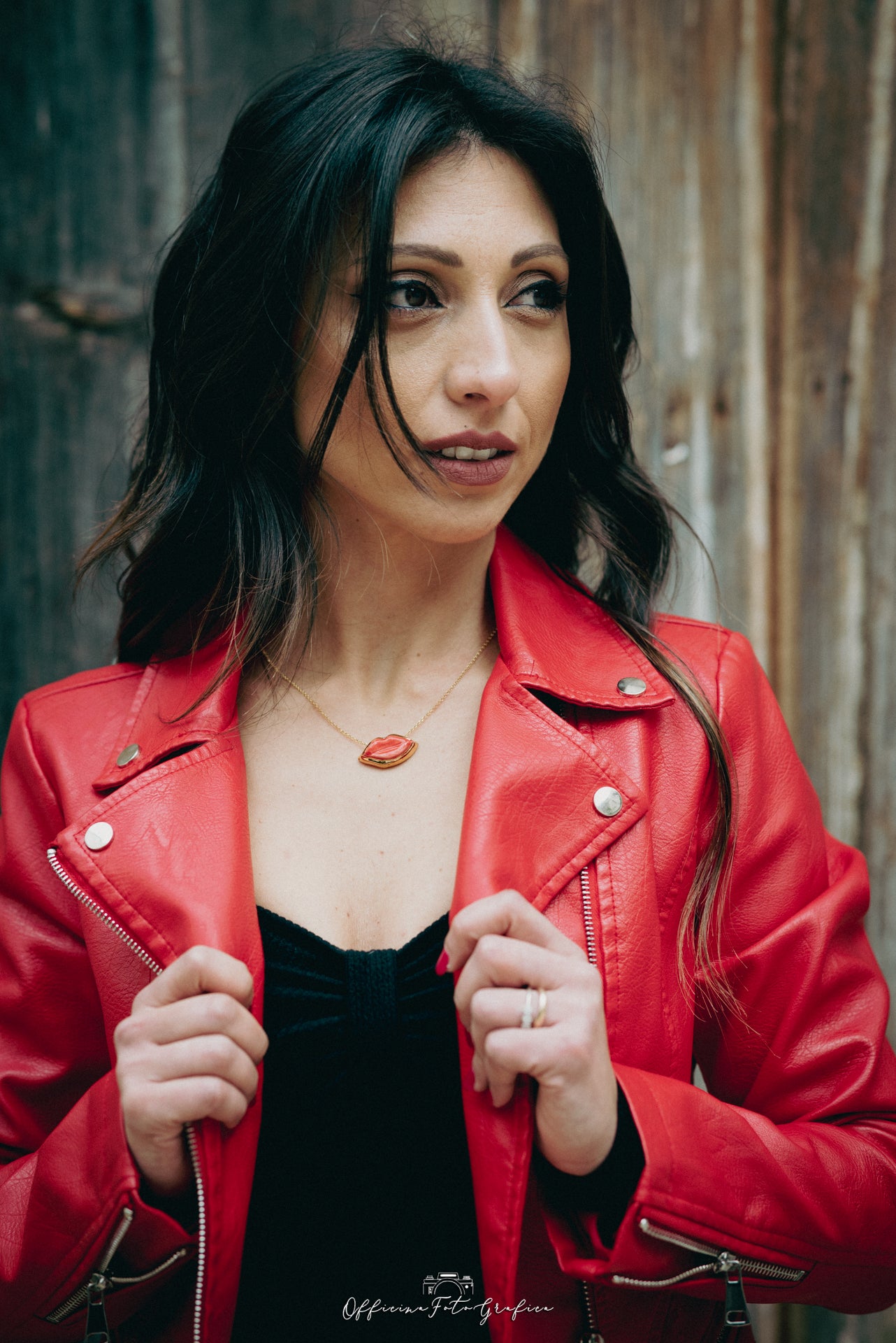 Collana Donna Bocca Rossa Lolita - Ciondolo In Acciaio Inox 316L, Ipoallergenico E Resistente, Confezione Regalo