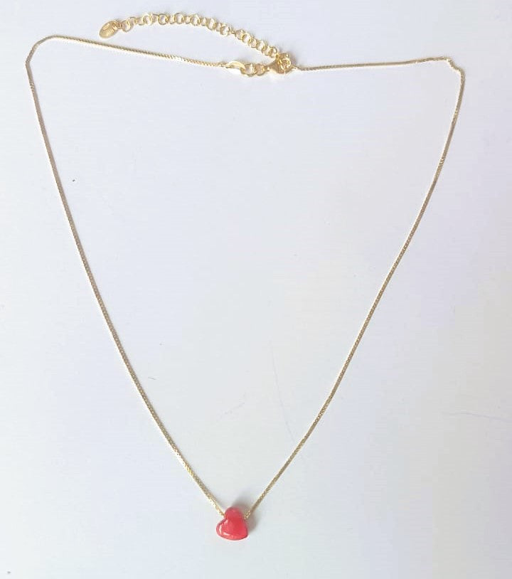 Collana cuore rosso - Gioielli - Collane - di Lucreations | su MissHobby